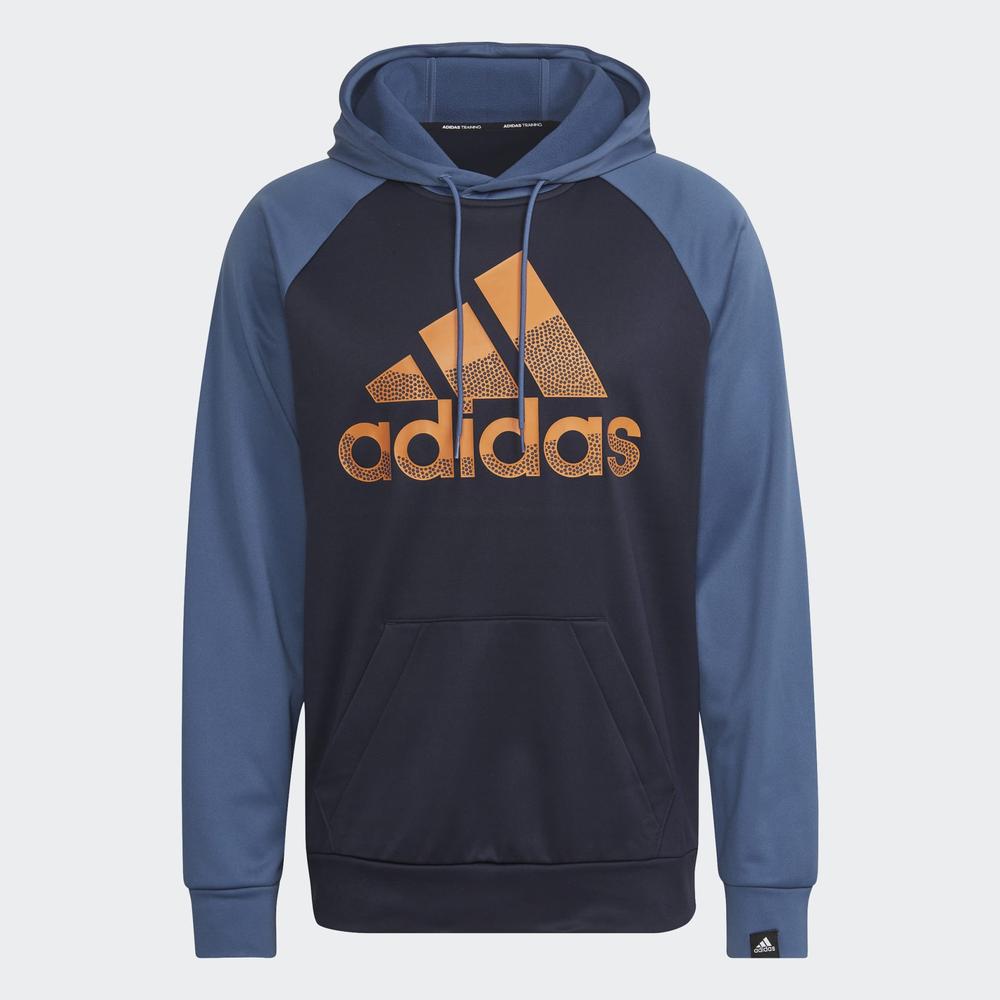 Pulóver adidas Aeroready Game And Go Big Logo Hoodie HK9827 - sötétkék