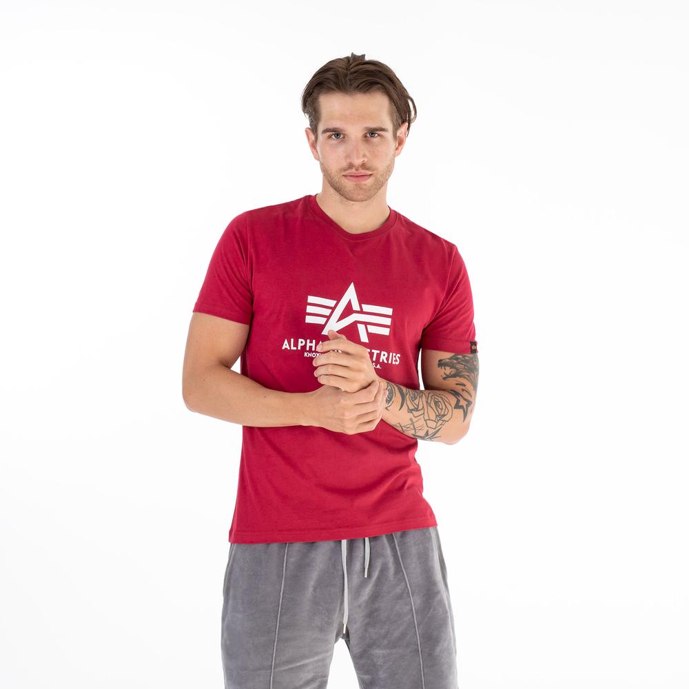 Póló Alpha Industries Basic T-shirt 100501523 - piros