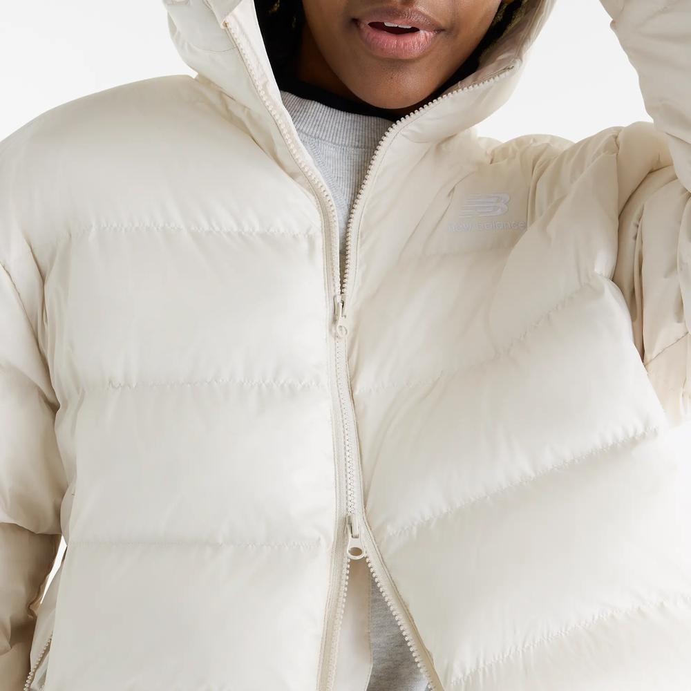 Női bunda New Balance Boston Puffer WJ62V5SNLIN - bézs