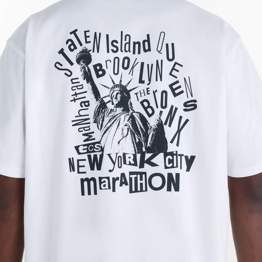 Férfi futópóló New Balance NYC Marathon Graphic MT6253IIWT - fehér