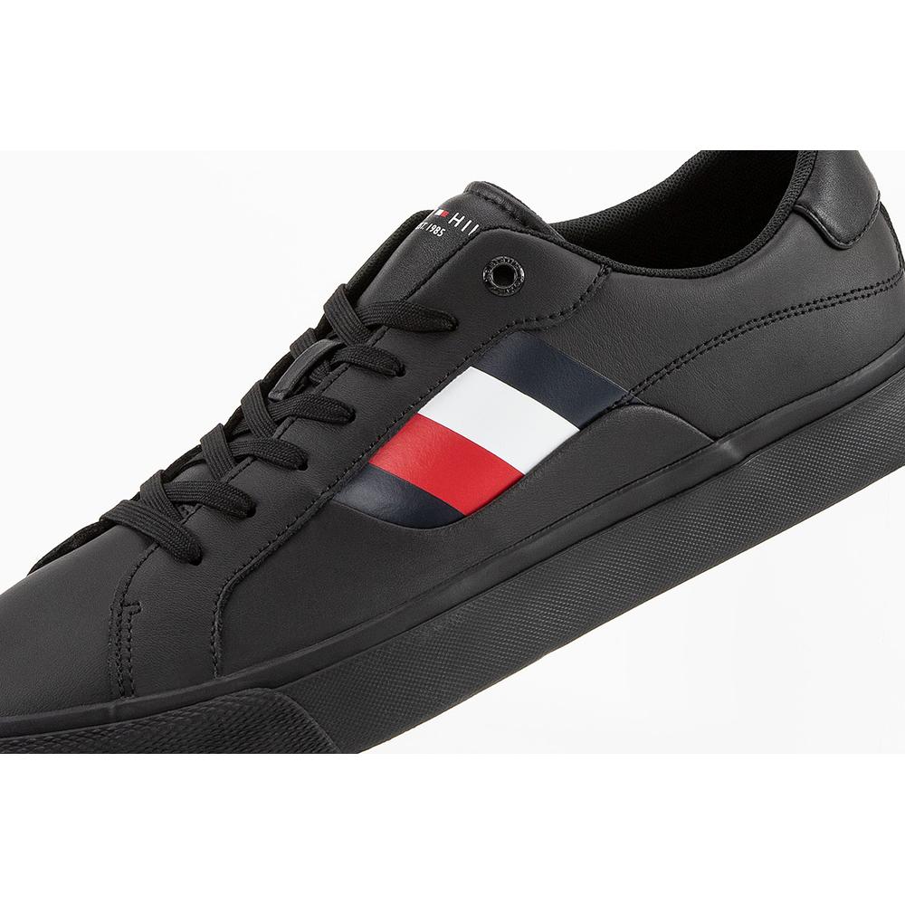 Cipő Tommy Hilfiger Signature Detailing Leather Trainers FM0FM04140-BDS - fekete