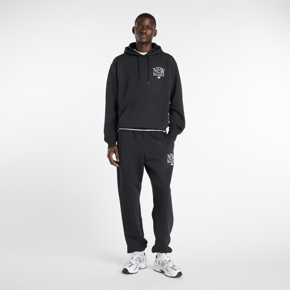 Férfi felső New Balance Reimagined Fleece Hoodie MT61L713BK - fekete