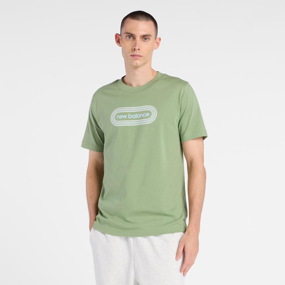 Férfi futópóló New Balance MT61C48BAAR - zöld