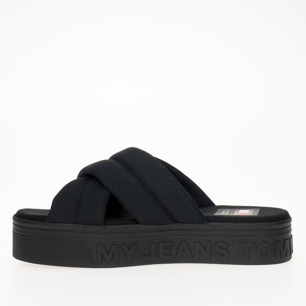 Flip Flop Tommy Jeans Lettering Flatform EN0EN02465-BDS - fekete
