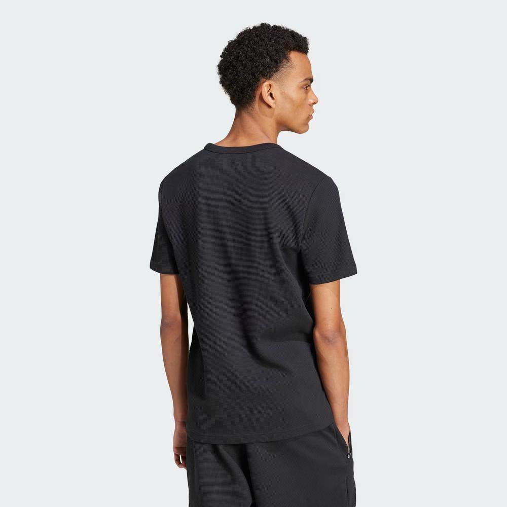 Póló adidas Originals Trefoil Essentials Waffle IW5804 - fekete