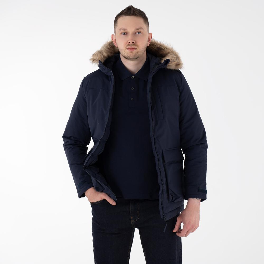 Dzseki adidas Utilitas Hooded Parka GT1701 - sötétkék