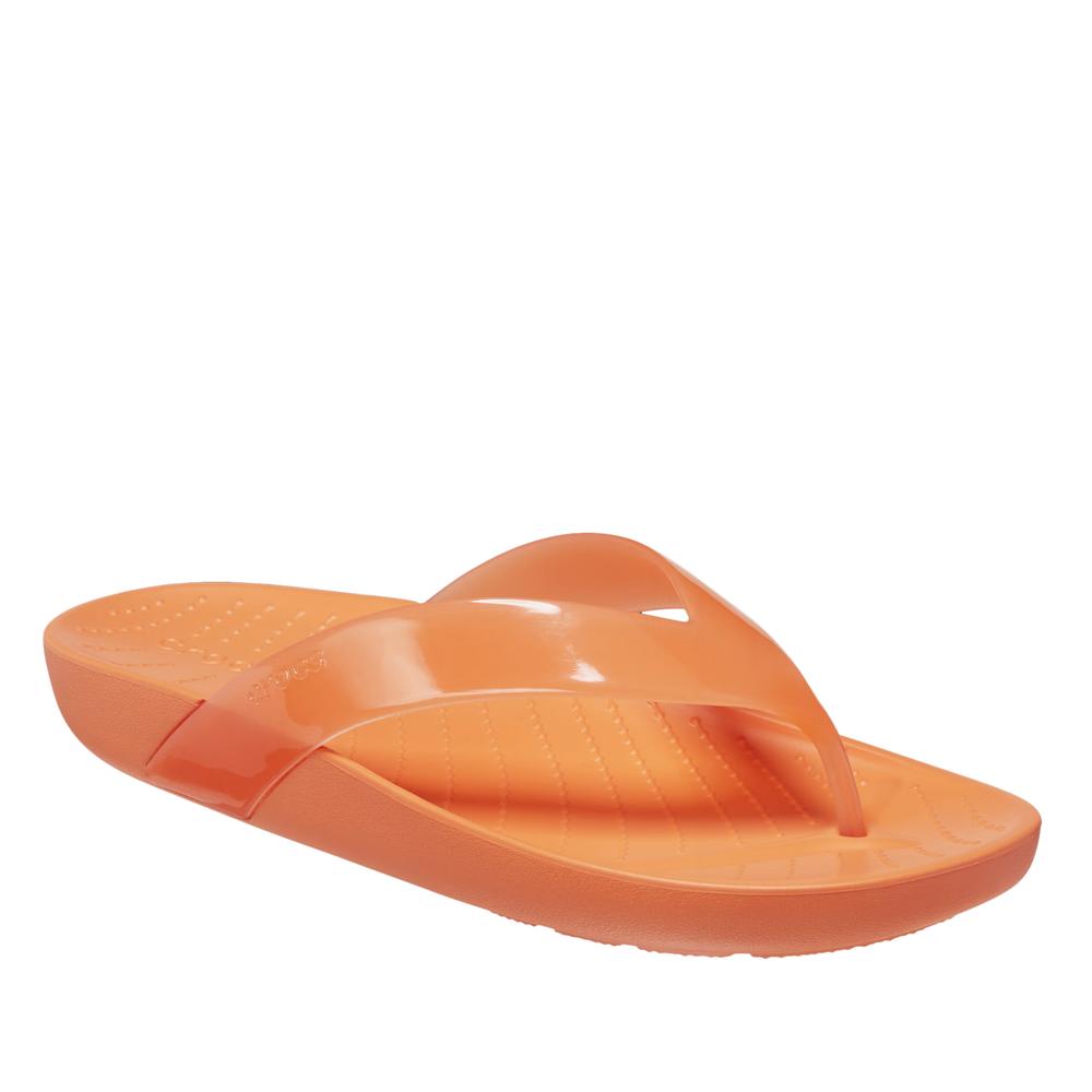Flip Flop Crocs Splash Glossy Flip 208534-83I - narancs