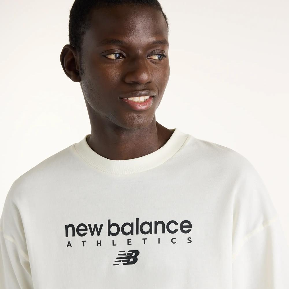 Férfi póló New Balance Sport Linear Graphic MT62J91SAGA - fehér