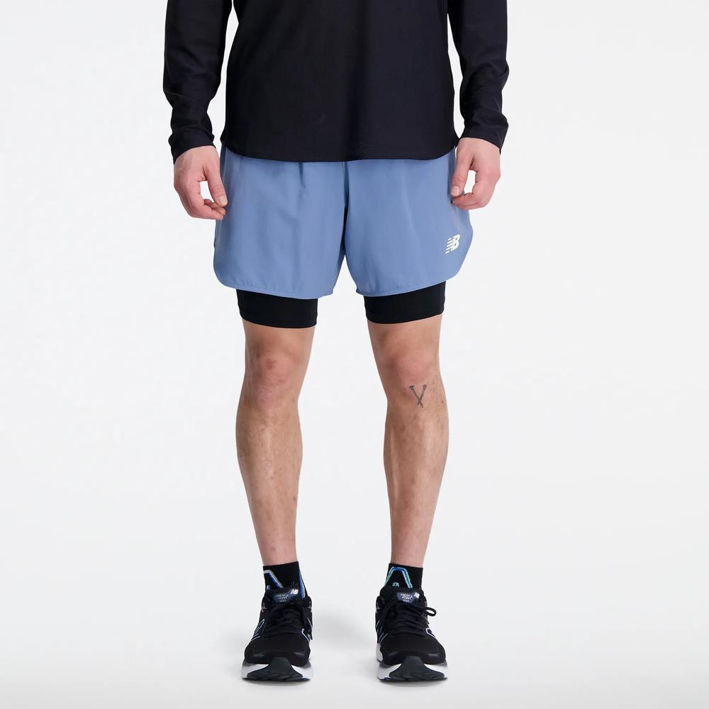 Férfi futónadrág New Balance MS33282MYL - kék