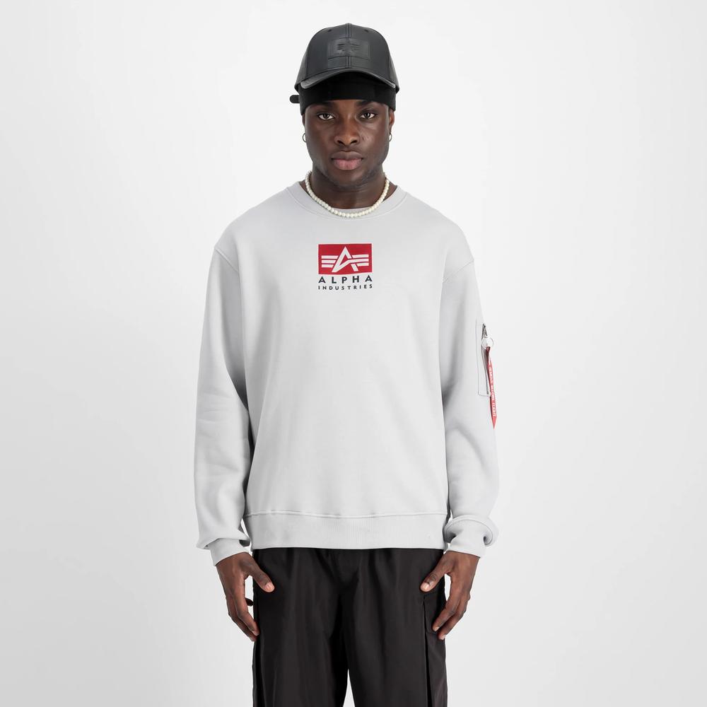 Pulóver Alpha Industries Satin Logo Sweater 148311666 - fehér