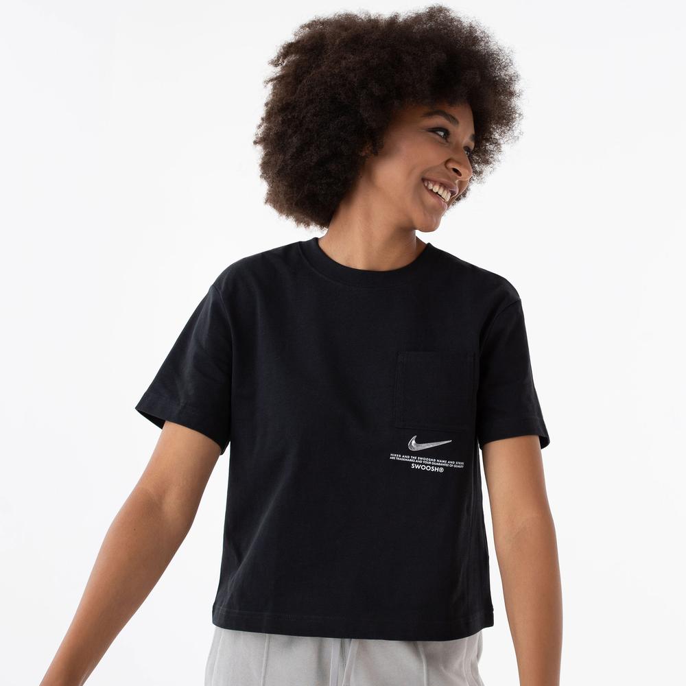 Póló Nike NSW Swoosh Top CZ8911-010 - fekete