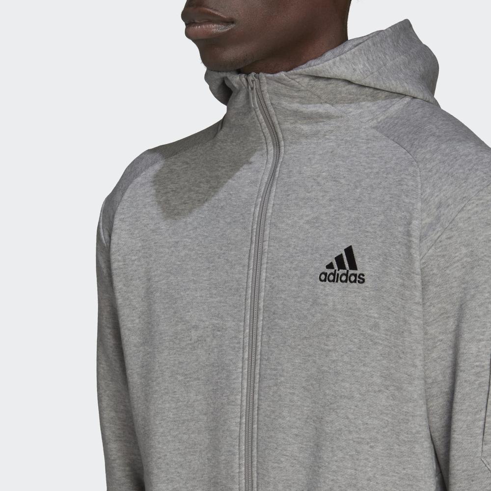 Pulóver adidas Essentials 4 Gameday Full-Zip Hoodie HE1806 - szürke