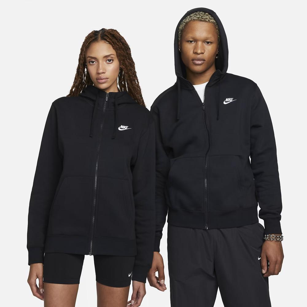 Pulóver Nike NSW W Club Hoodie FZ BV2645-010 - fekete
