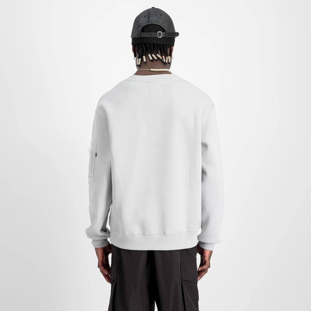 Pulóver Alpha Industries Satin Logo Sweater 148311666 - fehér