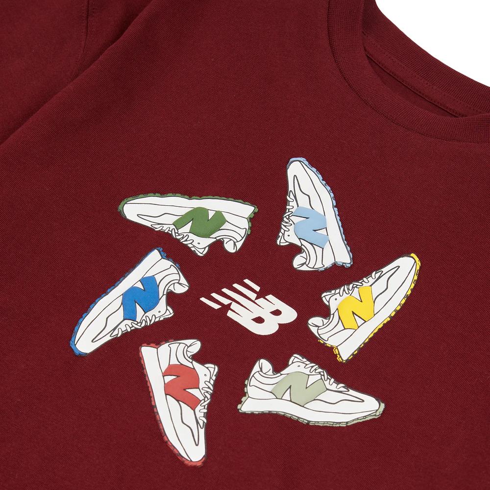 Póló gyerek New Balance LAKB0340MHB - gesztenyebarna