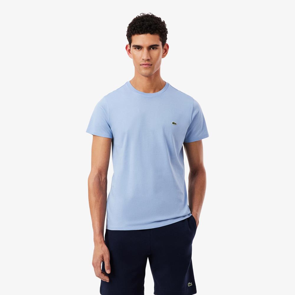 Póló férfi Lacoste Crew Neck Pime Cotton Jersey TH6709-AEY - kék