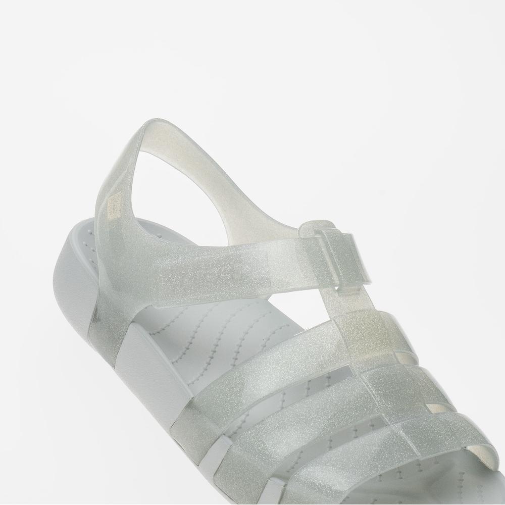 Szandál Crocs Isabella Glitter 209836-0IC - szürke