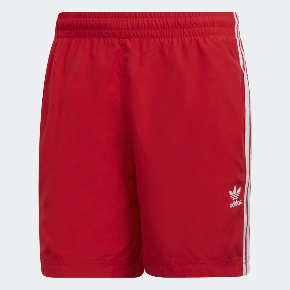 Rövidnadrág adidas Original Adicolor Classics 3-Stripes Swim HF2120 - piros