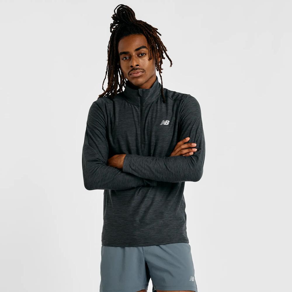 Férfi felső New Balance MT41915BKH - szürke