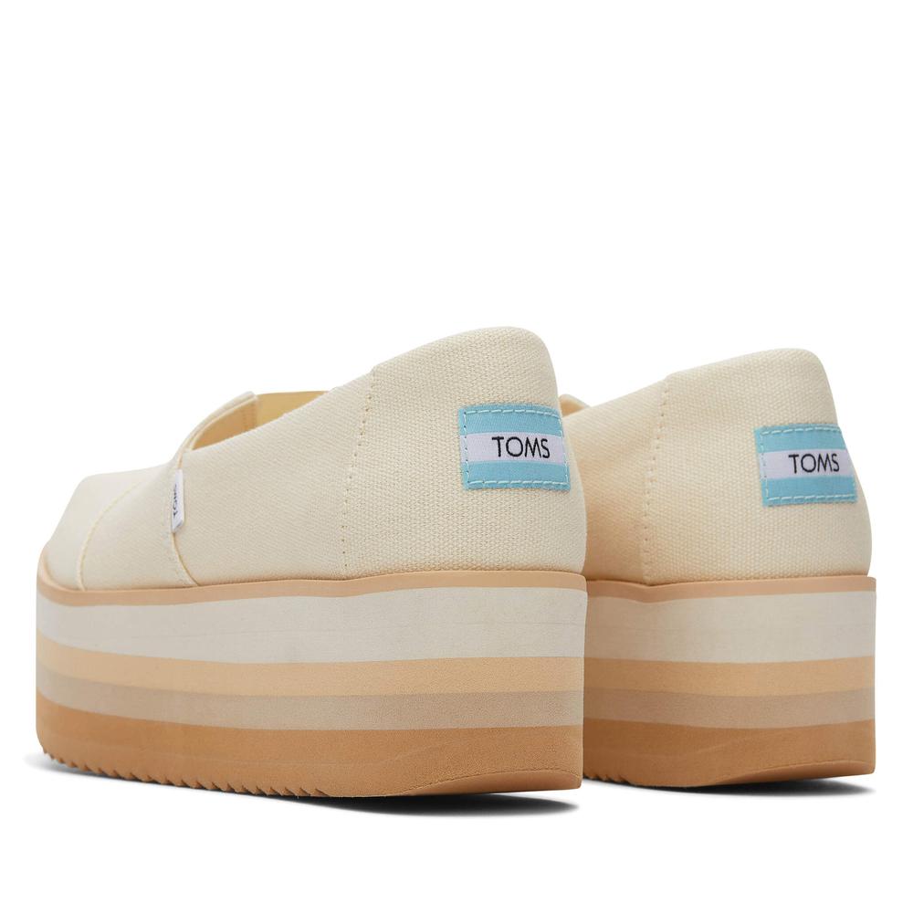 Cipő Toms Alpargata Platform Espadrille 10019681 - bézs