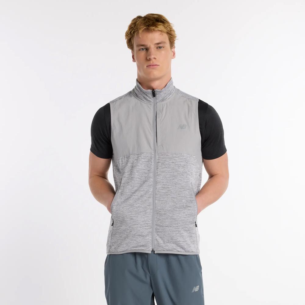 Férfi mellény New Balance MV51200AG - szürke