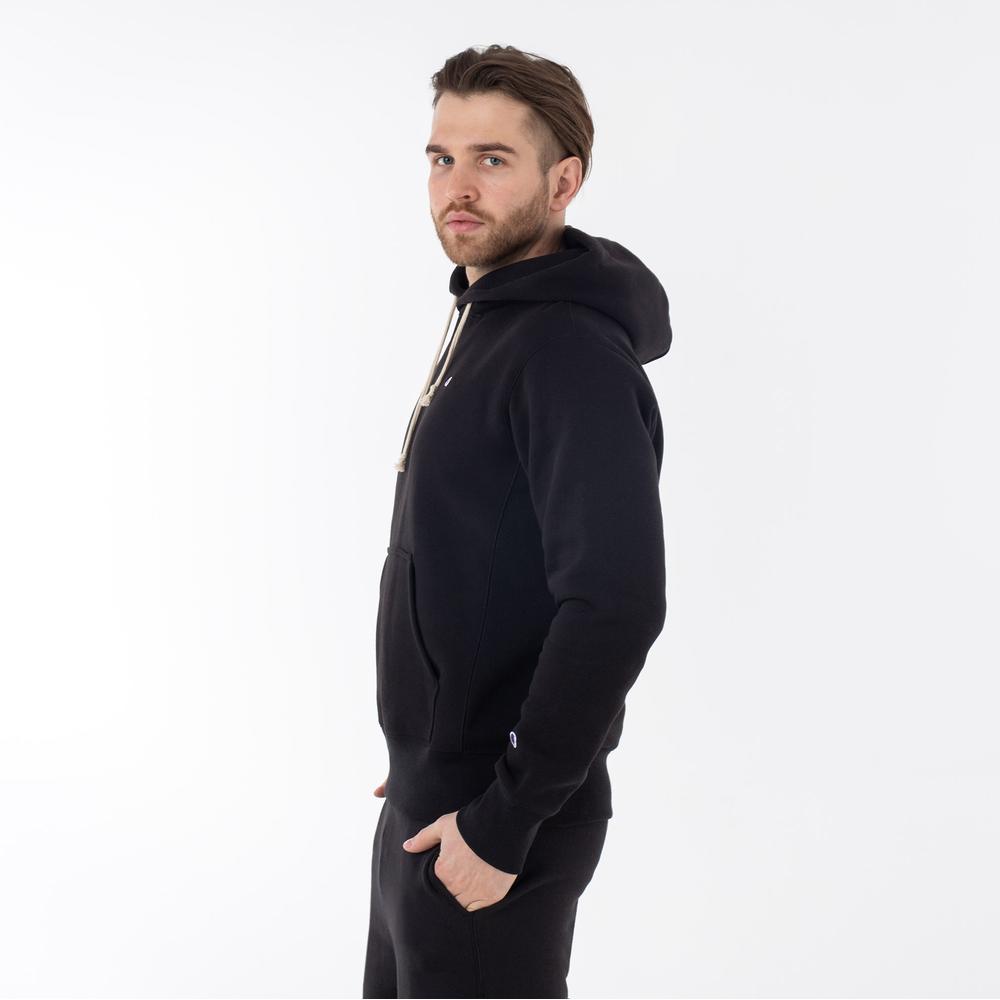 Pulóver Champion Reverse Weave Fleece Hoodie 217976-KK001 - fekete