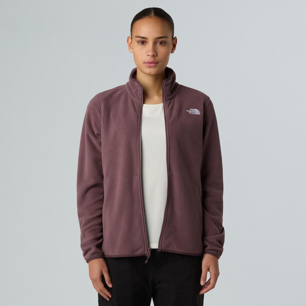 Női pulóver The North Face 100 Glacier Full-Zip Fleece 0A8D2FBQ71 - gesztenyebarna