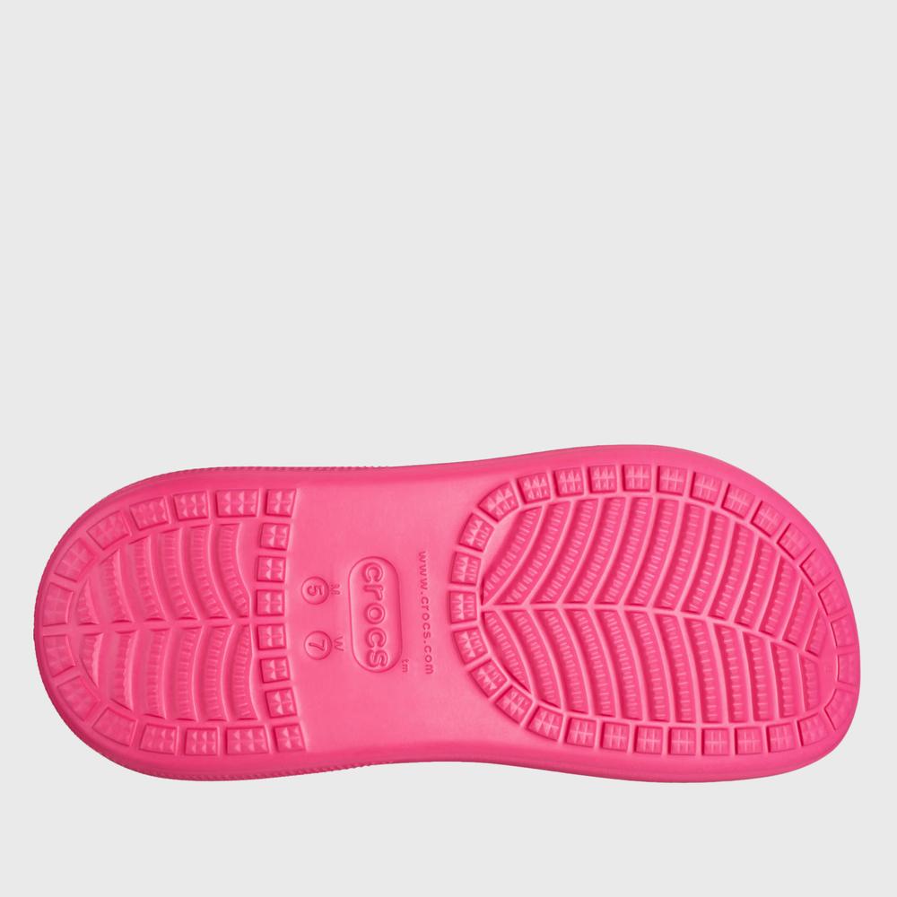 Flip Flop Crocs Classic Crush Clog 207521-6ZQ - rózsaszín