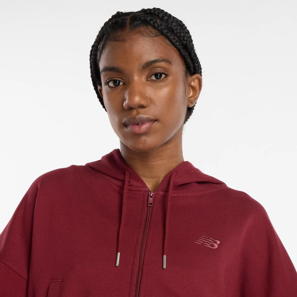 Női felső New Balance WJ51506MHB - gesztenyebarna