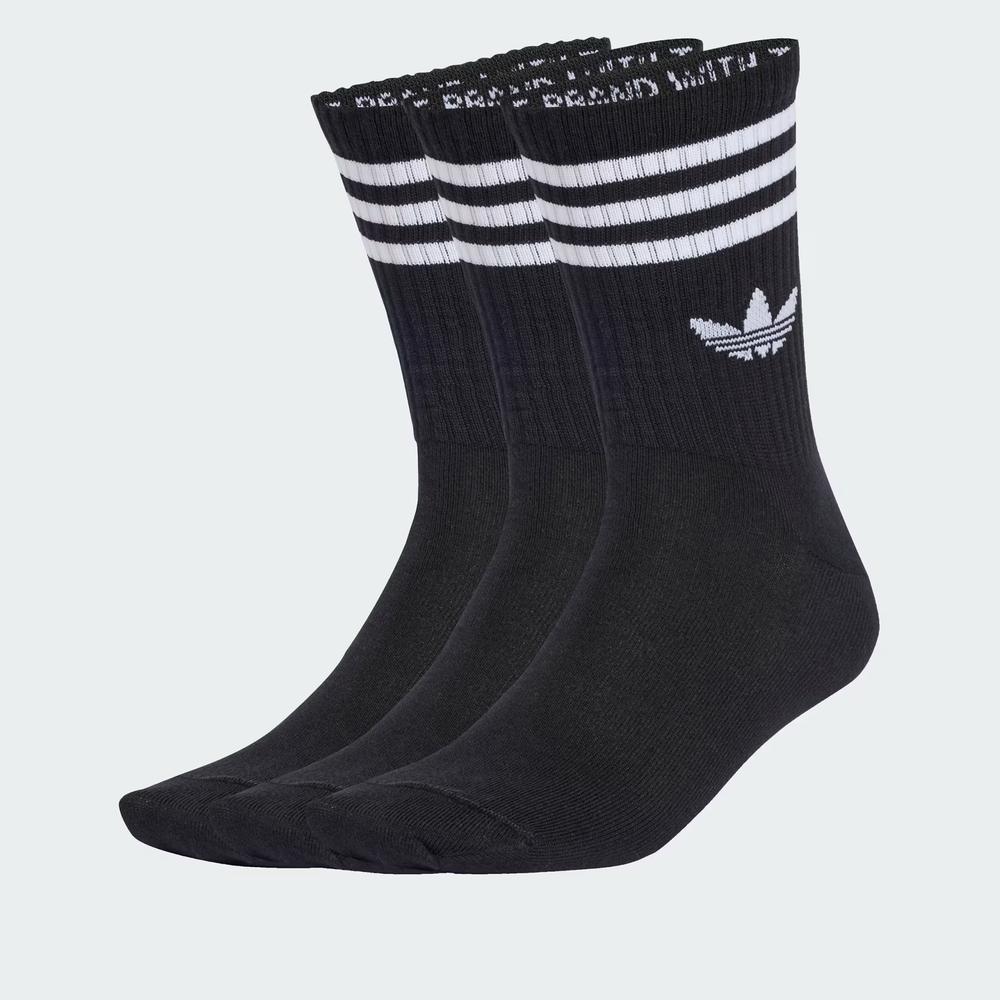 Zokni unisex adidas Originals 3-Stripies Crew 3 Pairs JV7402 - fekete