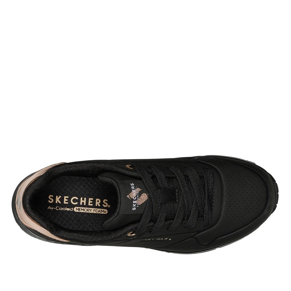 Gyerek cipő Skechers Uno Gen 1 Shimmer Away 310545LBBK - fekete