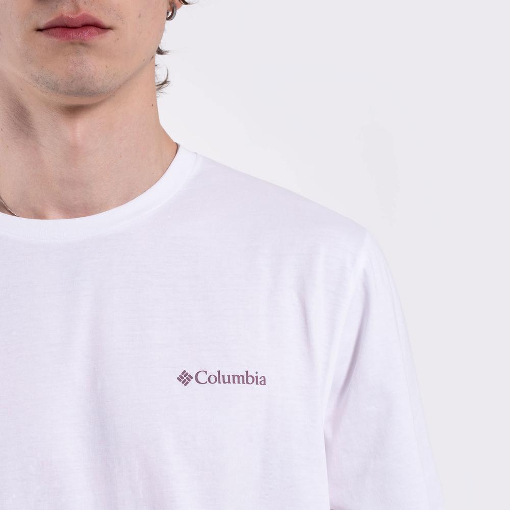 Férfi póló Columbia CSC Back Graphic 2155021101- fehér