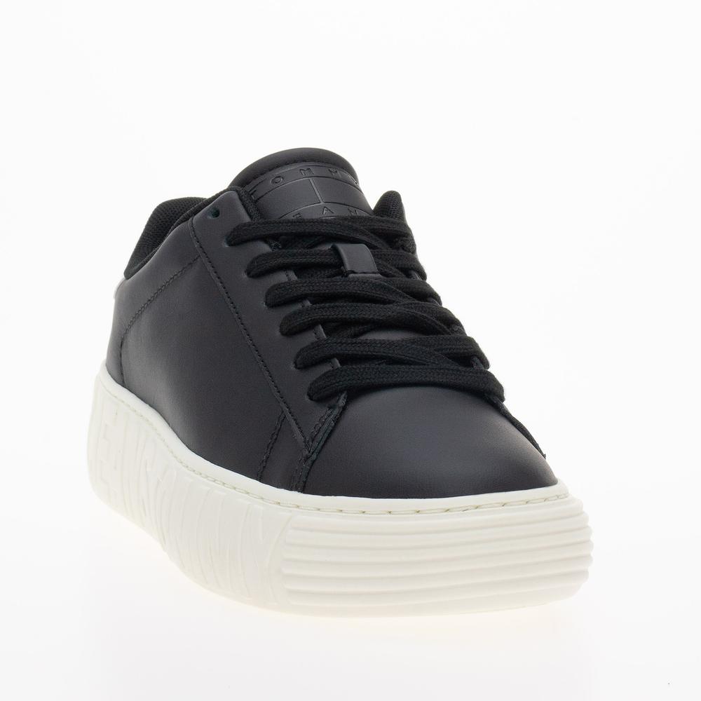 Cipő Tommy Jeans TJW New Cupsole Leath LC EN0EN02273-BDS - fekete