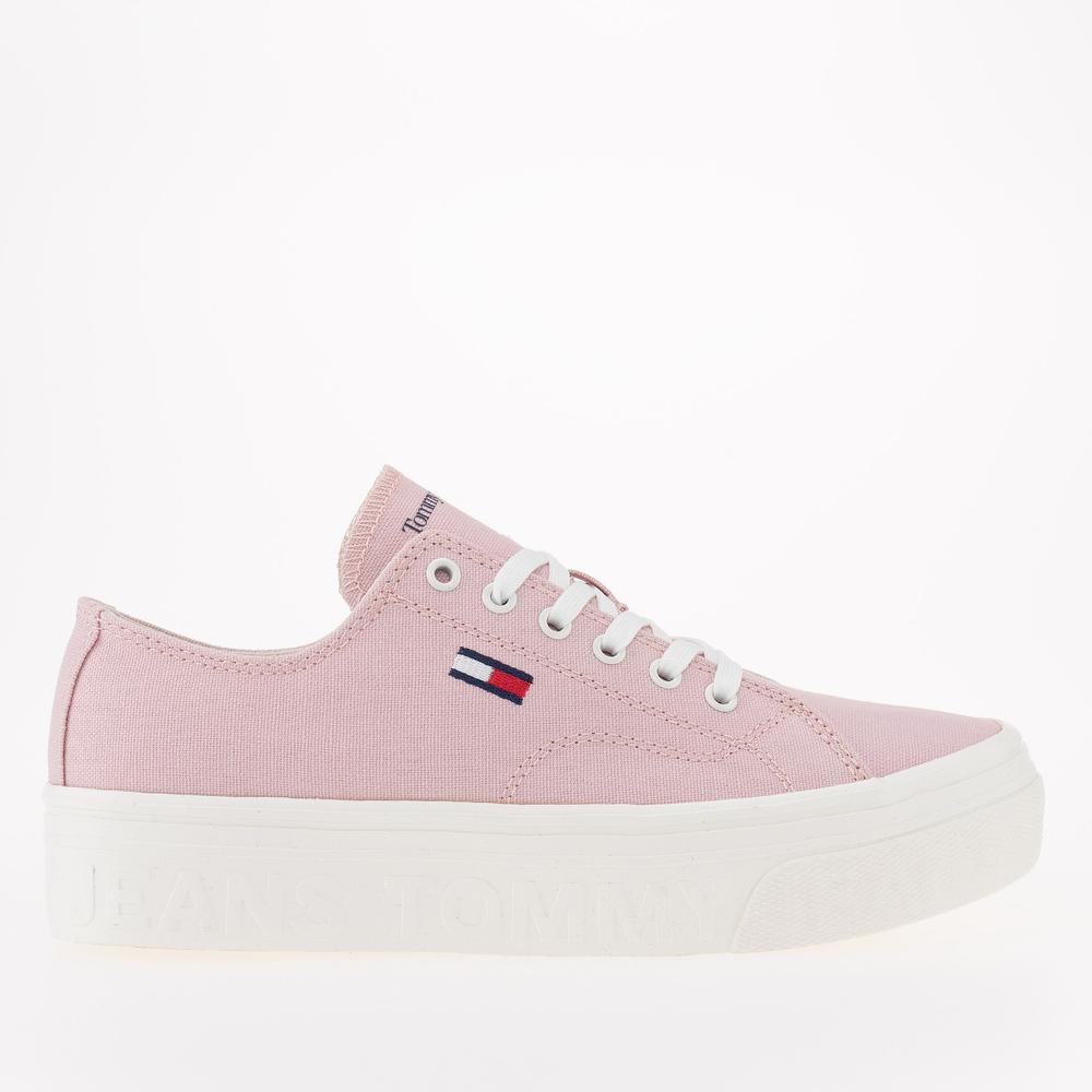 Cipő Tommy Jeans Lace-Up Flatform EN0EN02173-TH2 - rózsaszín
