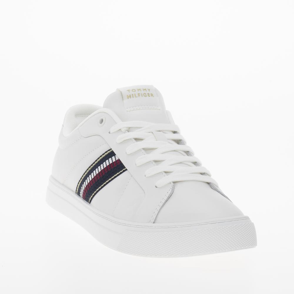 Cipő Tommy Hilfiger Icon Court Sneakers Stripes FW0FW08110-YBL - fehér