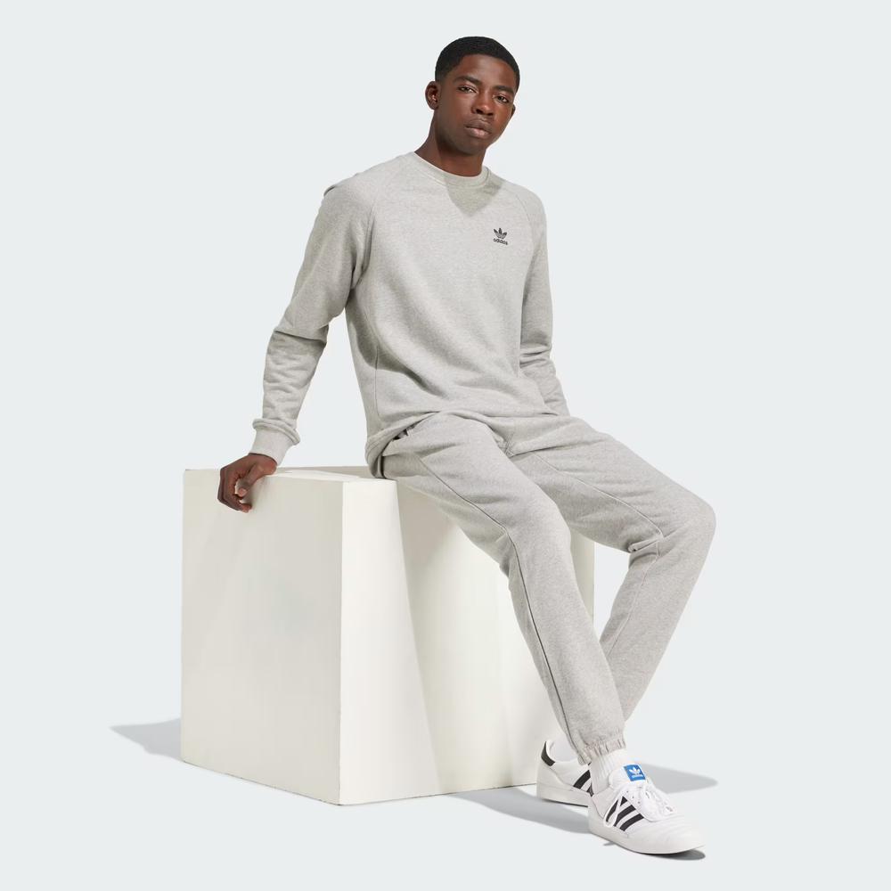 Pulóver adidas Trefoil Essentials Crewneck IX7677 - szürke