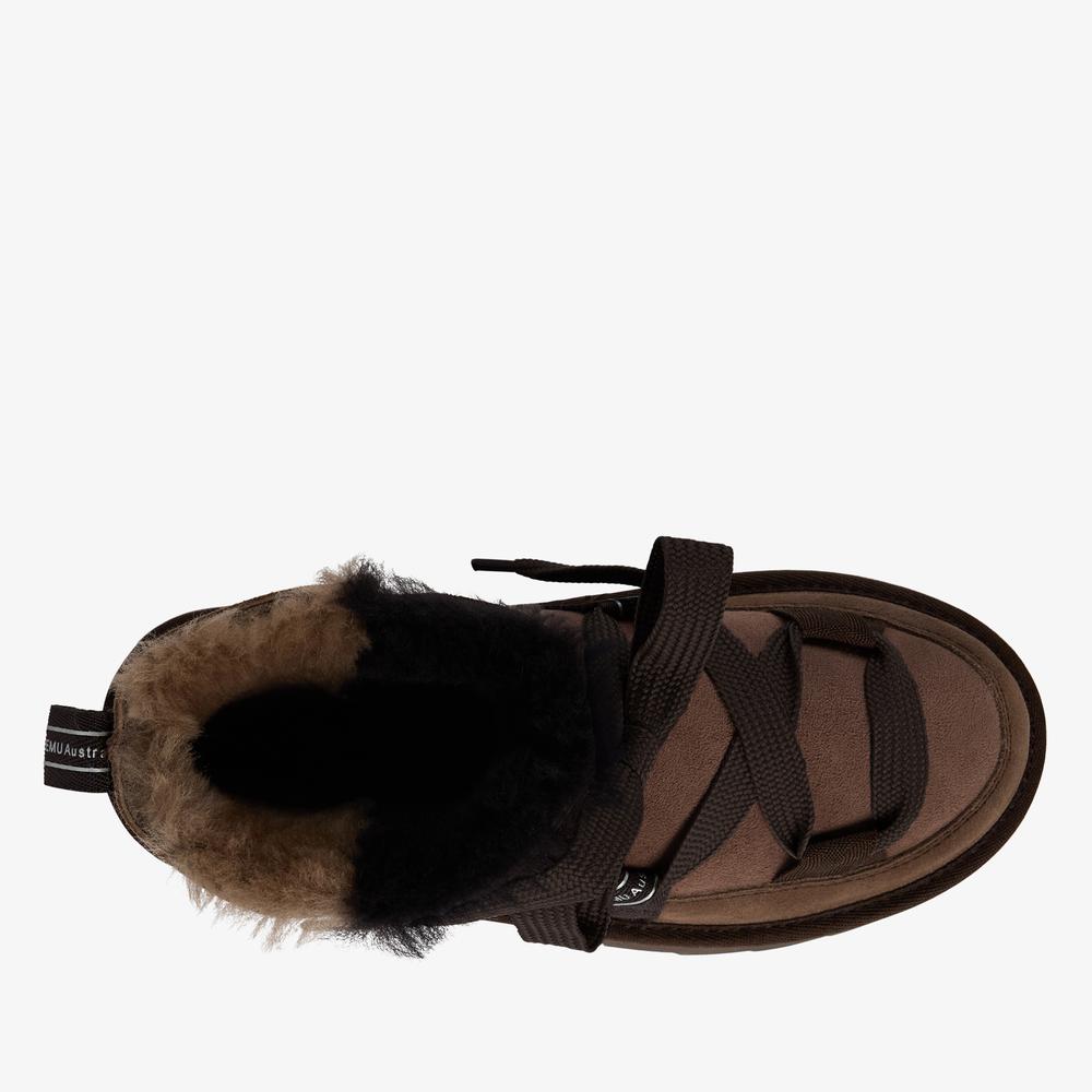 Női cipő Emu Australia Blurred Micro Patch W13195CHOC - barna