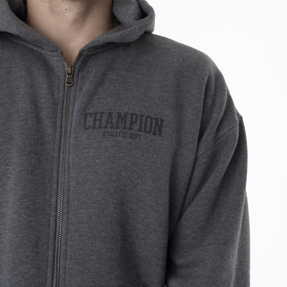 Pulóver Champion Hooded Full Zip Sweatshirt 219171-EM519 - szürke