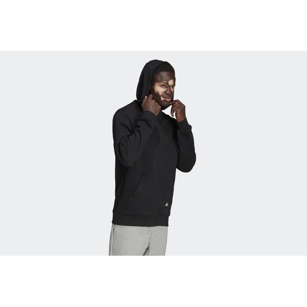 Pulóver adidas M FI DBLKNT FZ HA1416 - fekete