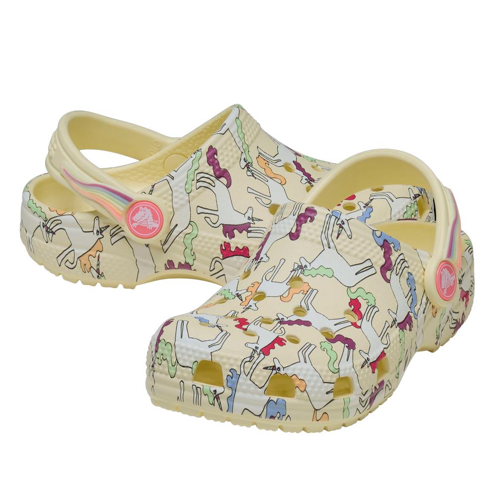 Flip Flop gyerek Crocs Classic Unicorn Graphic Clog 212515-7CJ - bézs