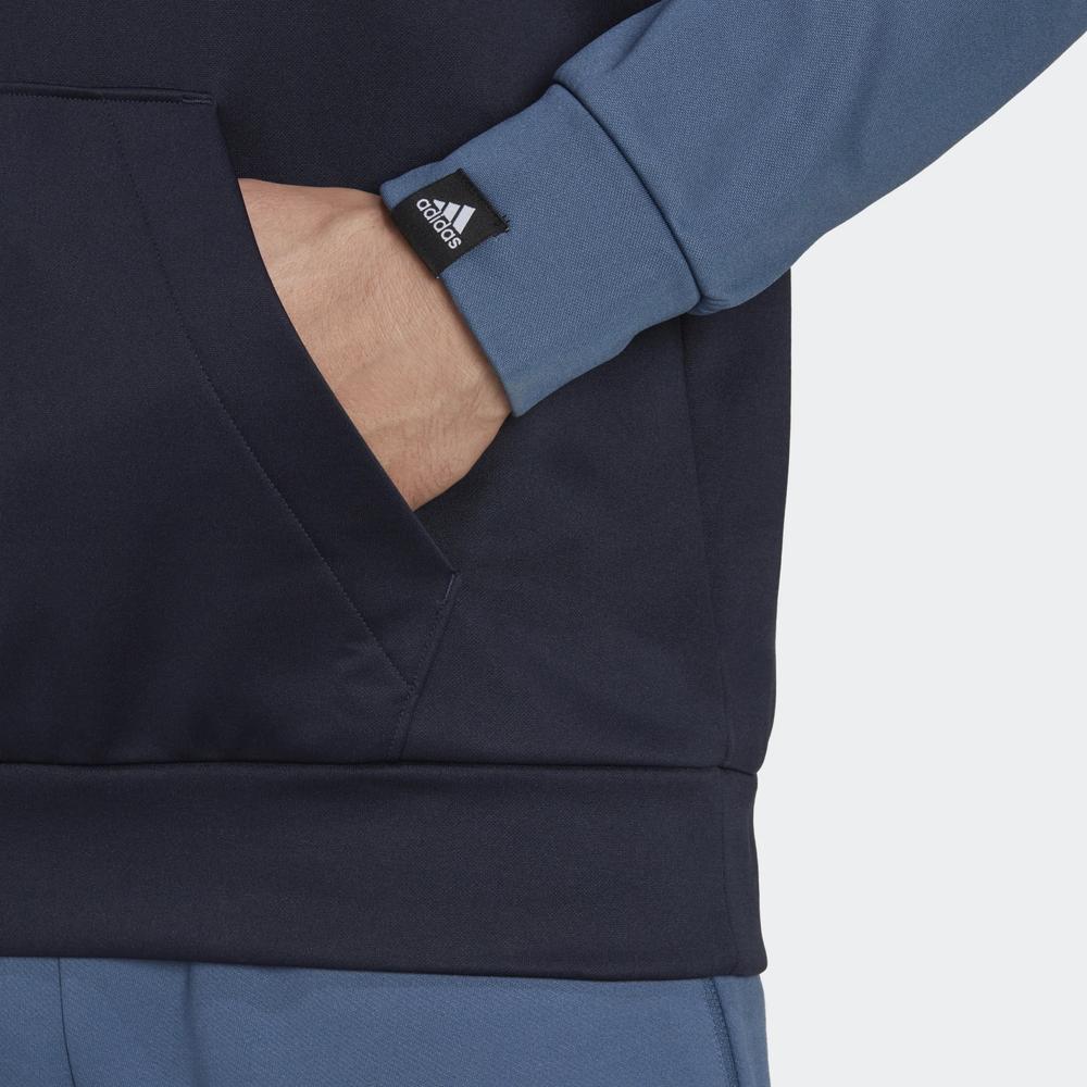 Pulóver adidas Aeroready Game And Go Big Logo Hoodie HK9827 - sötétkék