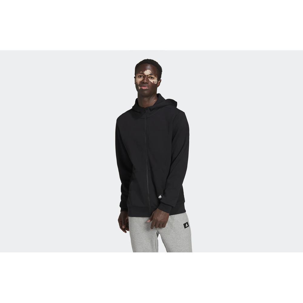 Pulóver adidas M FI DBLKNT FZ HA1416 - fekete