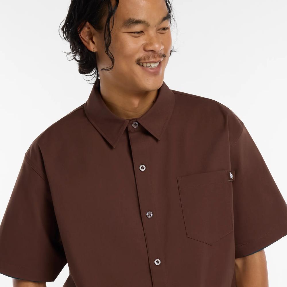 Férfi póló New Balance Numeric MT61J0V9ABJ - barna