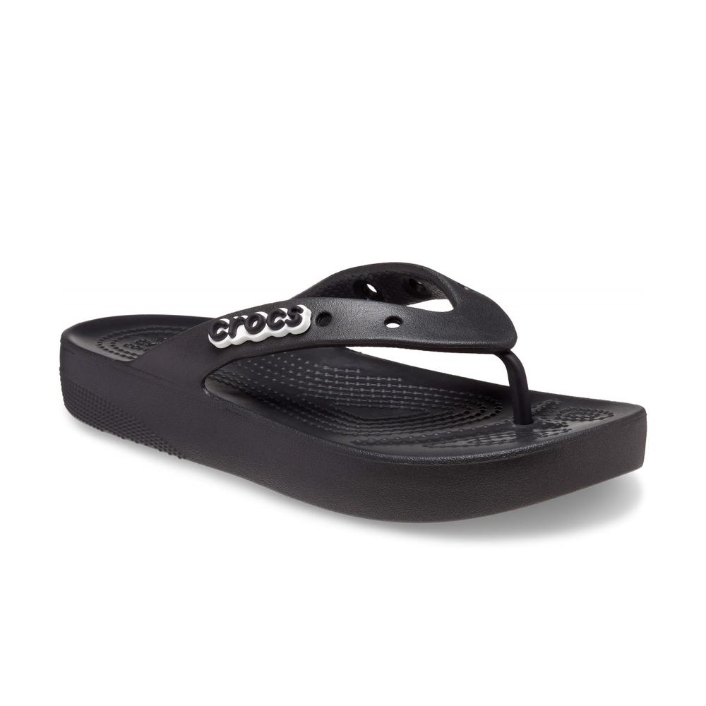 Flip Flop Crocs Classic Platform Flip 207714-001 - fekete