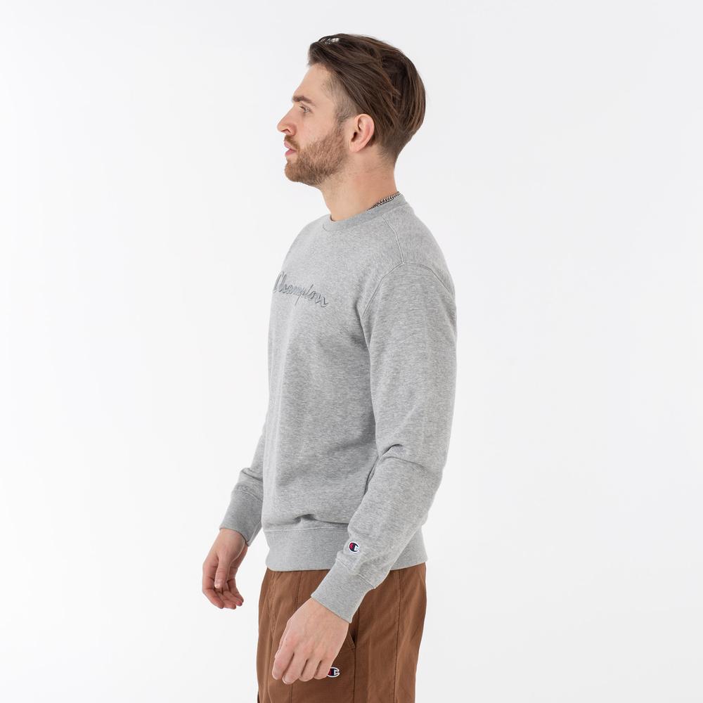 Pulóver Champion Embroidered Heavy Cotton 218487-EM031 - szürke