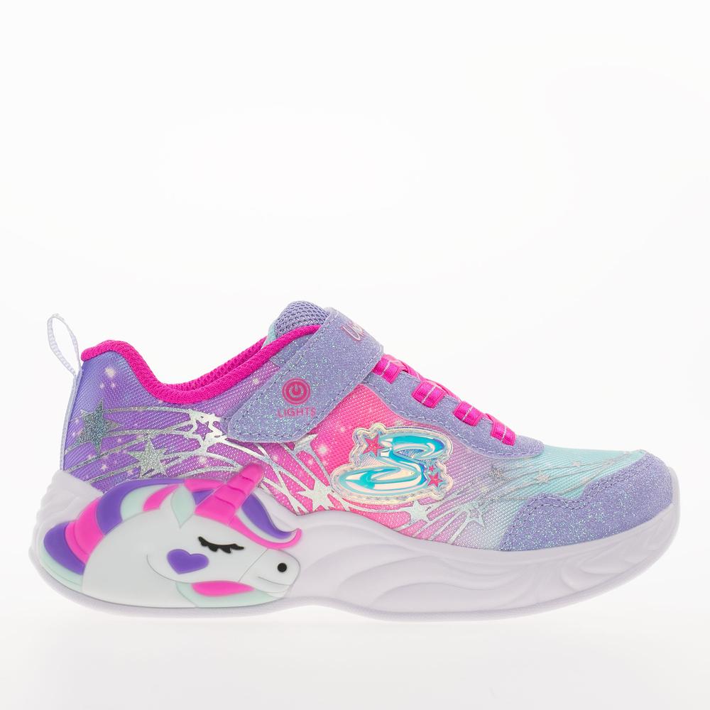 Cipő Skechers S Lights Unicorn Dreams Wishful Magic 302299LLVHP - lila