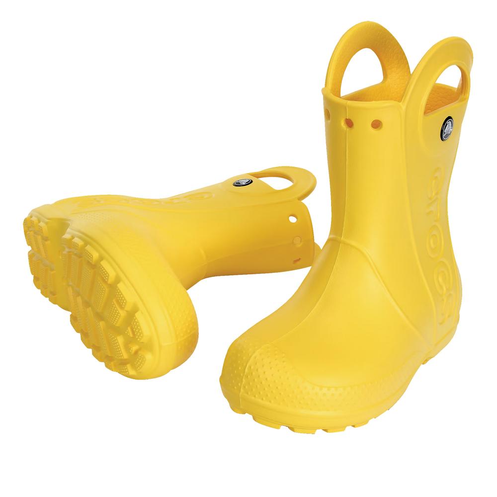 Kalosze Crocs Handle It Rain Boot Kids 12803-730 - sárga