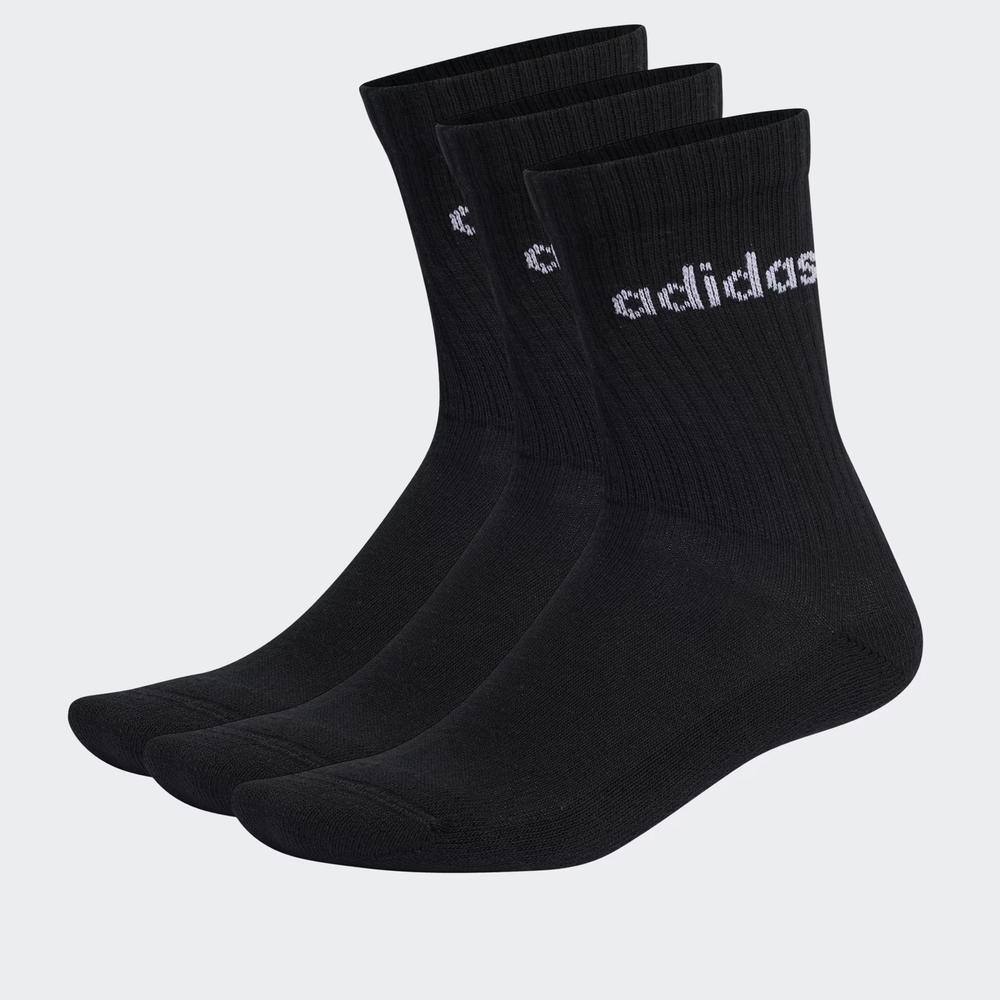 Zokni unisex adidas Sportswear Linear Crew Cushioned Socks 3 Pairs IC1301 - fekete