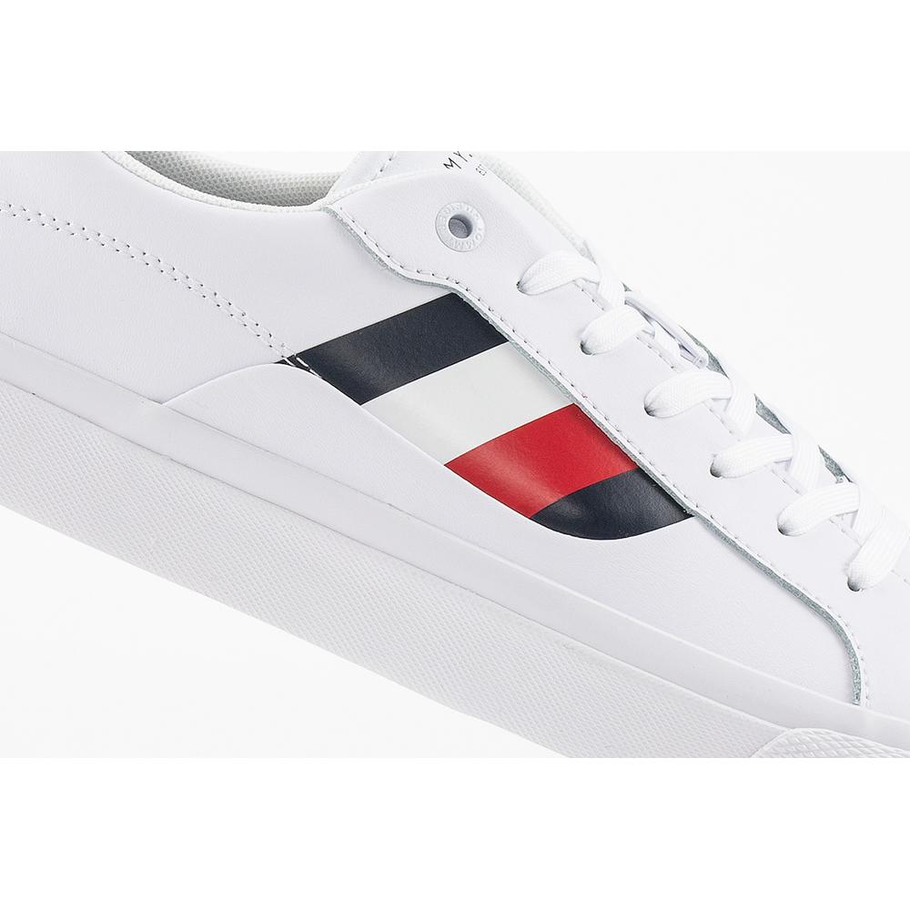 Cipő Tommy Hilfiger Signature Detailing Leather Trainers FM0FM04140-YBR - fehér