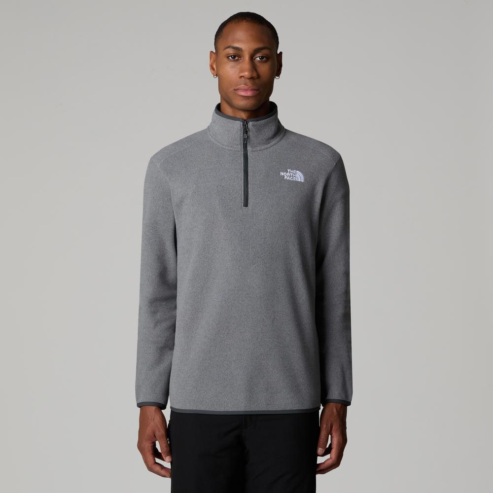 Pulóver férfi The North Face 100 Glacier 1/4 Zip Fleece 0A855W4HJ1 - szürke